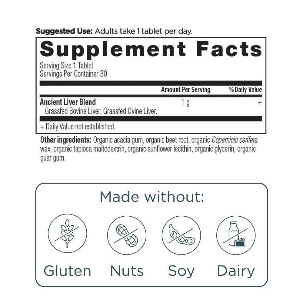 Ancient Nutrition Liver Extract Supplement 85g product close-up