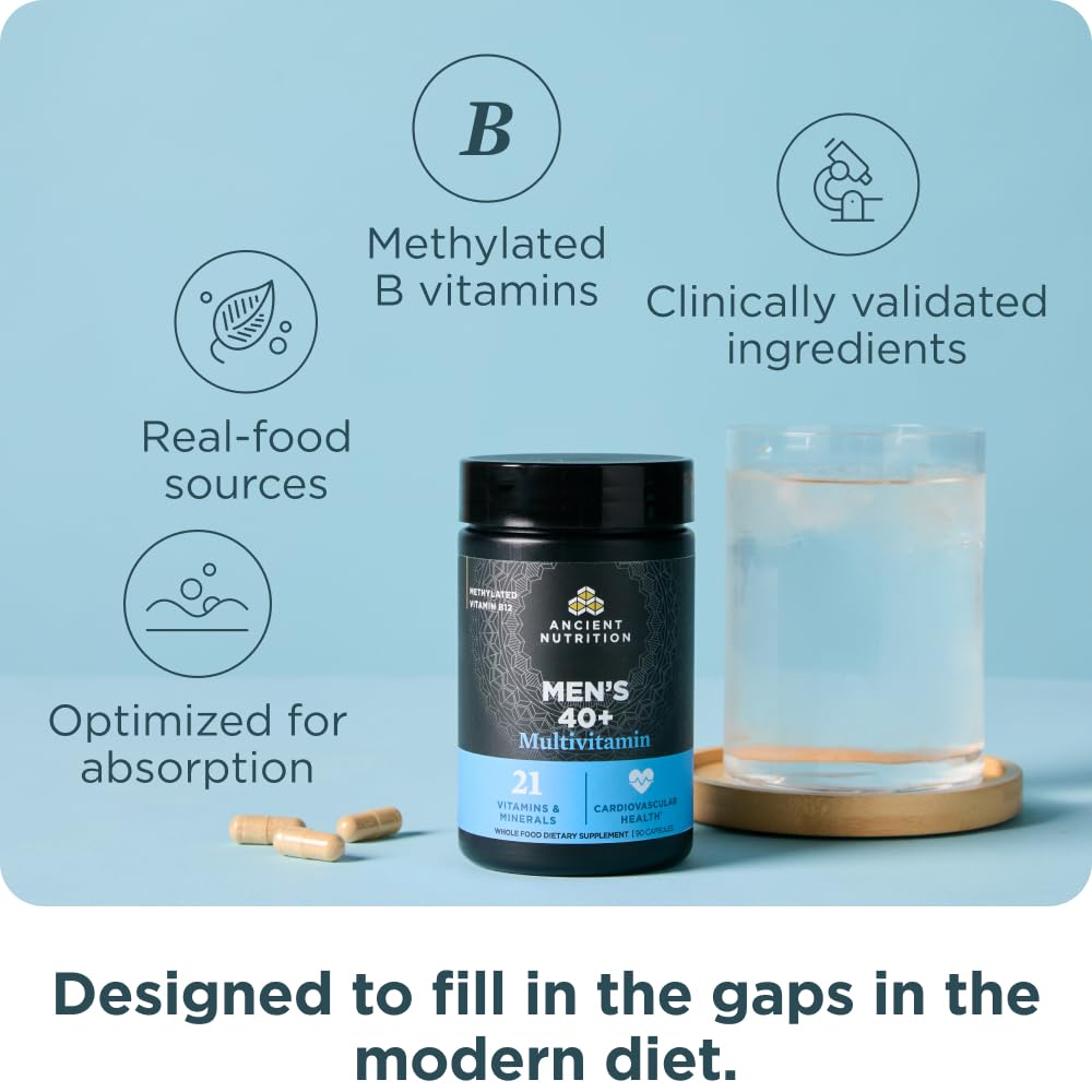 Ancient Nutrition Men's 40+ Multivitamin supplement ingredients list