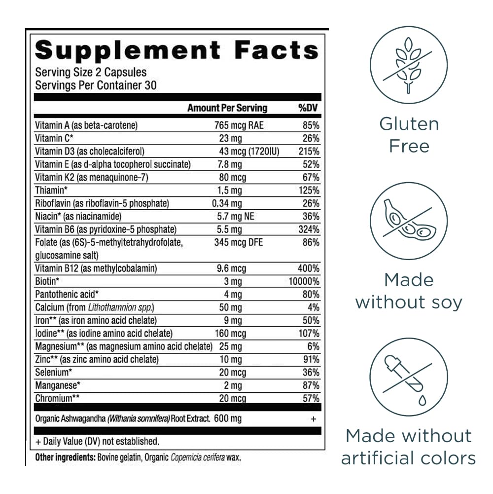 Ancient Nutrition Menopause Support Multivitamin side view