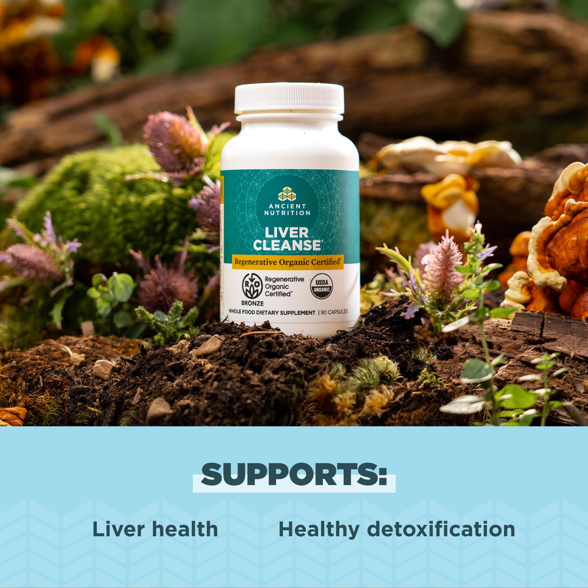 Ancient Nutrition Milk Thistle Supplement 132g back view
