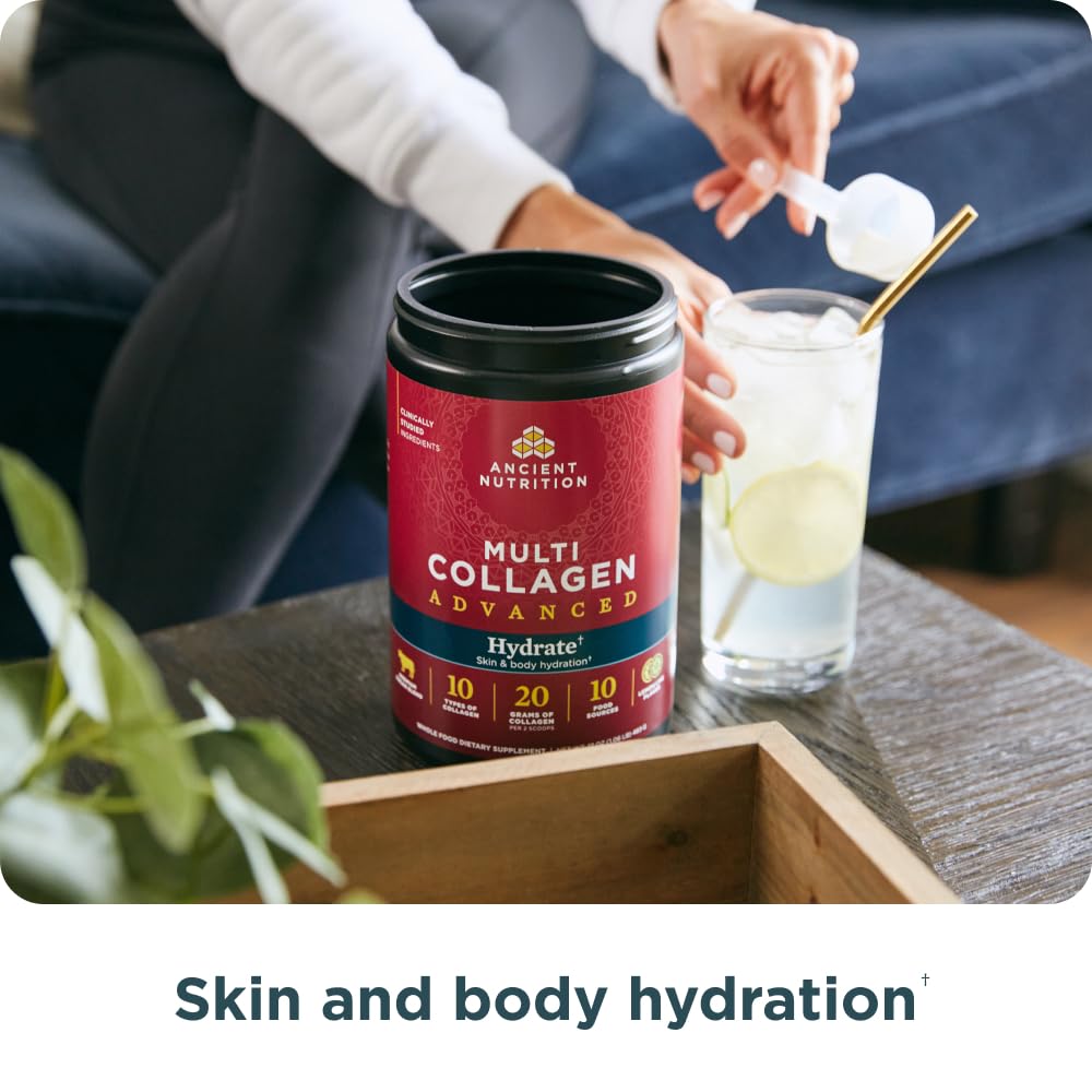 Ancient Nutrition Multi Collagen Advanced Hydrate 590g back view