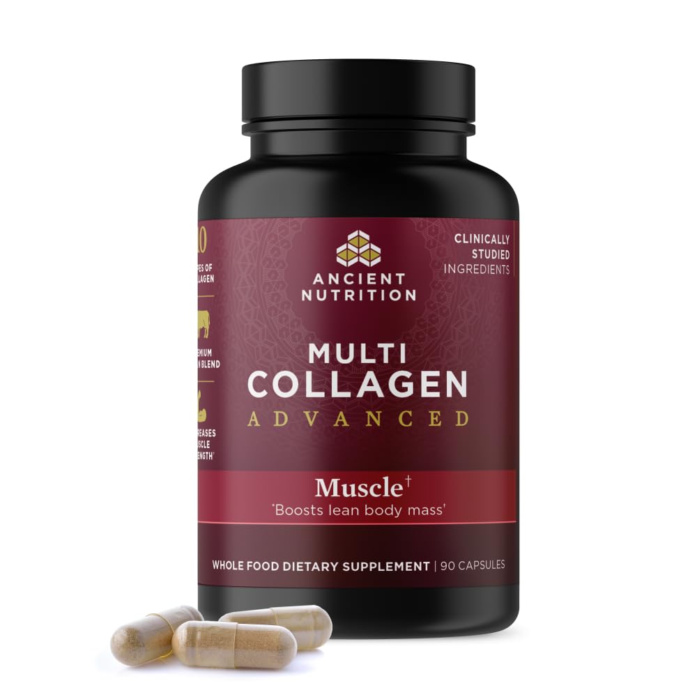 Ancient Nutrition Multi Collagen Advanced Muscle Capsules front view