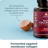 Ancient Nutrition Multi Collagen Advanced Muscle Capsules on a wooden table