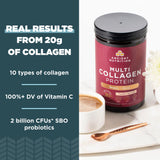 Ancient Nutrition Multi Collagen Protein Beauty + Sleep 455g scoop with powder