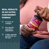 Ancient Nutrition Multi Collagen Protein Capsules Gut Restore bottle side view