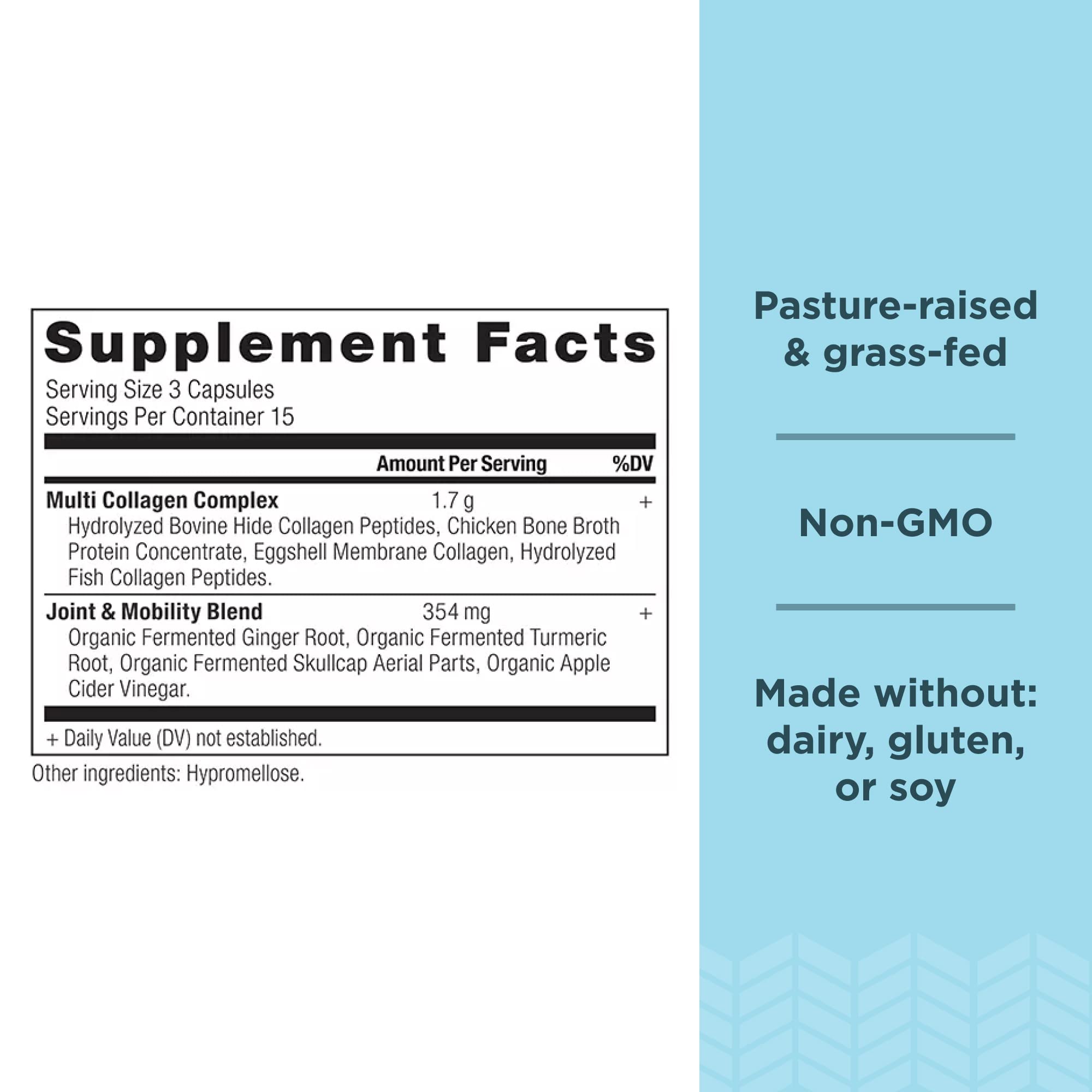 Ancient Nutrition Multi Collagen Protein Capsules side view