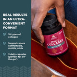 Ancient Nutrition Multi Collagen Protein Capsules with a measuring spoon