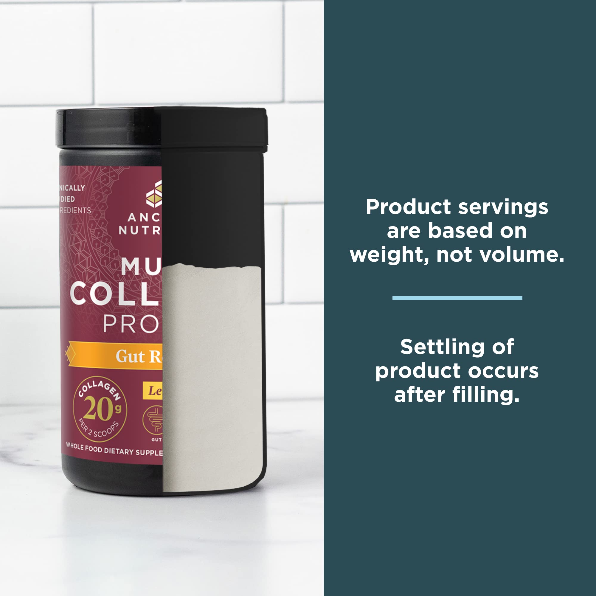 Ancient Nutrition Multi Collagen Protein Gut Restore nutritional information