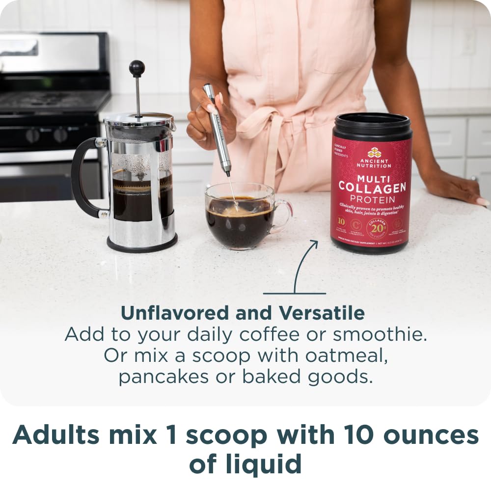 Ancient Nutrition Multi Collagen Protein Powder serving scoop