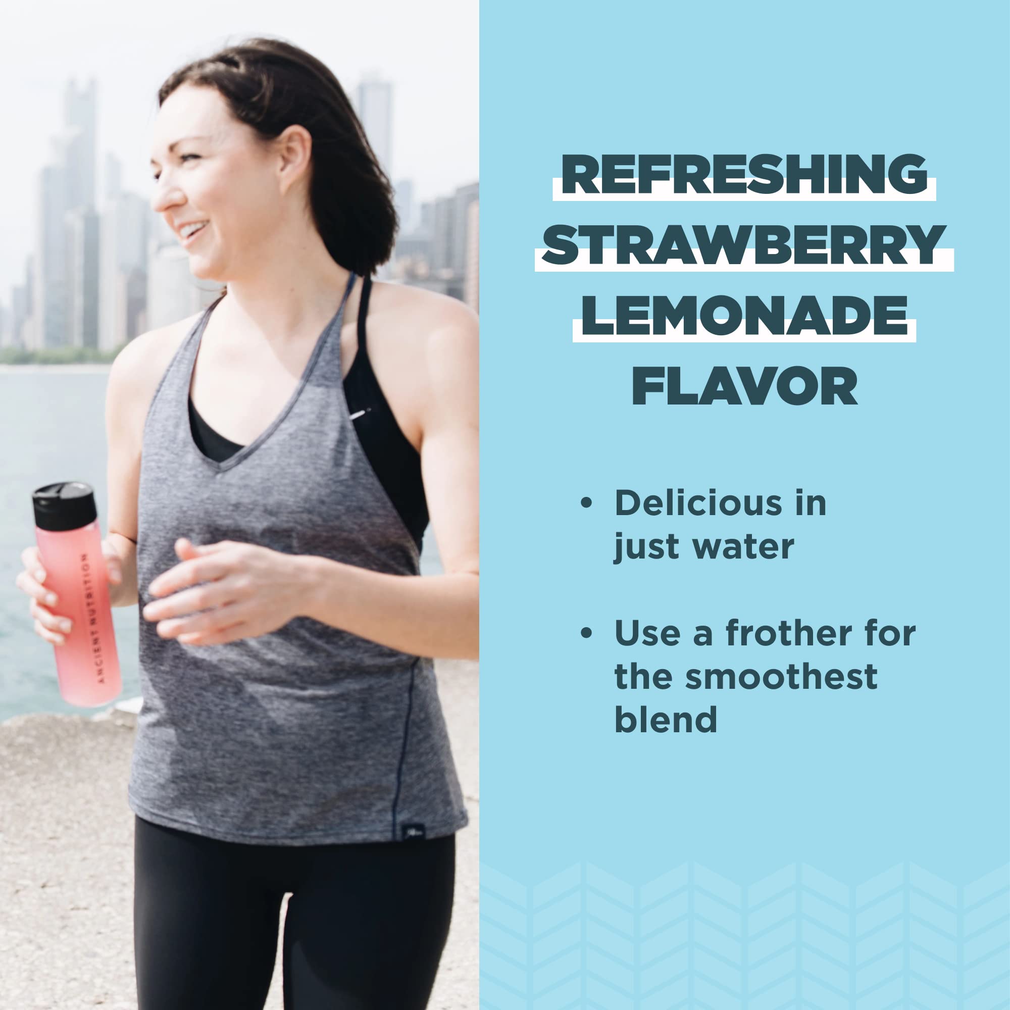 Ancient Nutrition Multi Collagen Protein Powder Strawberry Lemonade nutrition label