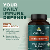 Ancient Nutrition Multi Mushroom bottle side view