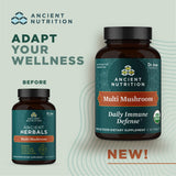 Ancient Nutrition Multi Mushroom capsules close-up