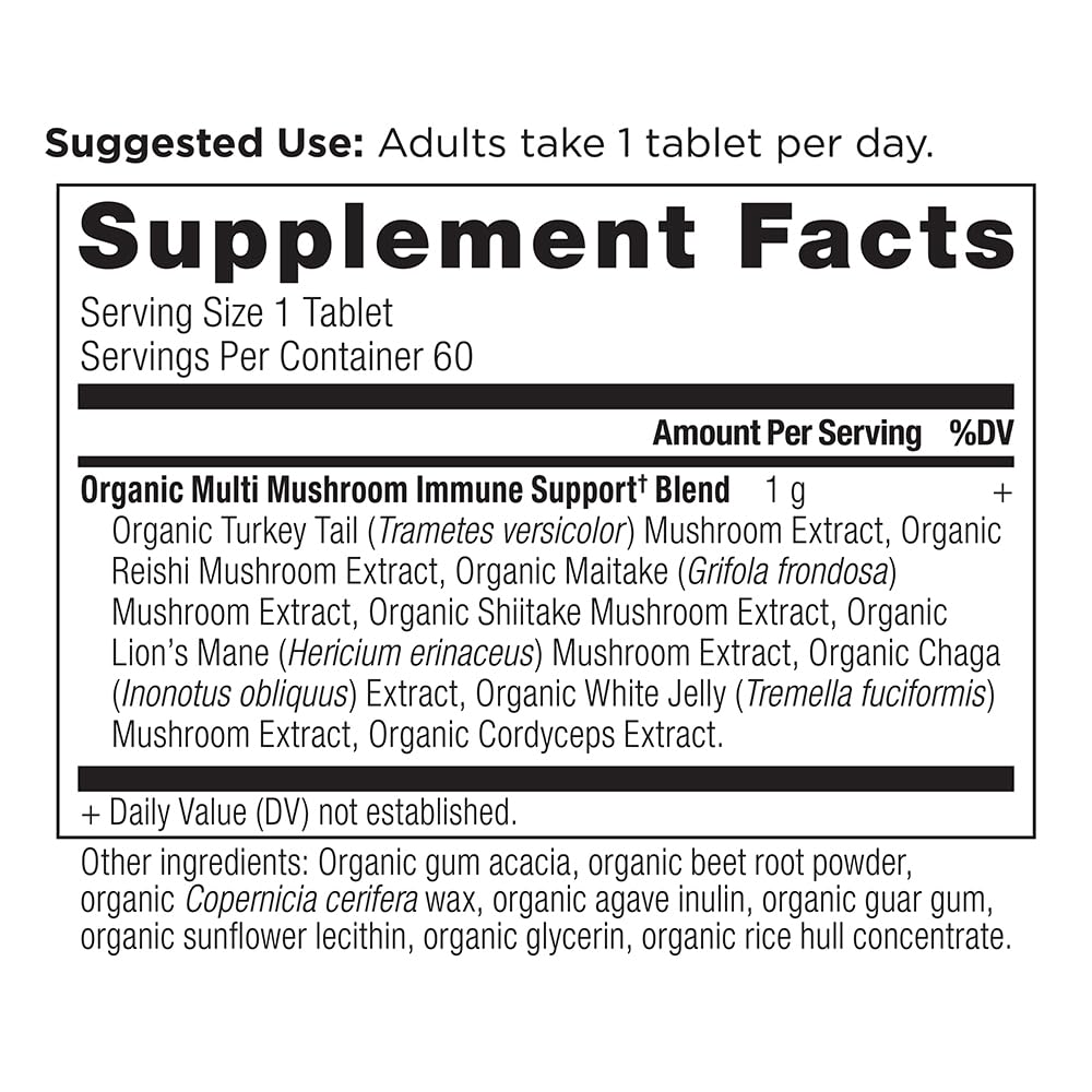 Ancient Nutrition Multi Mushroom ingredients list