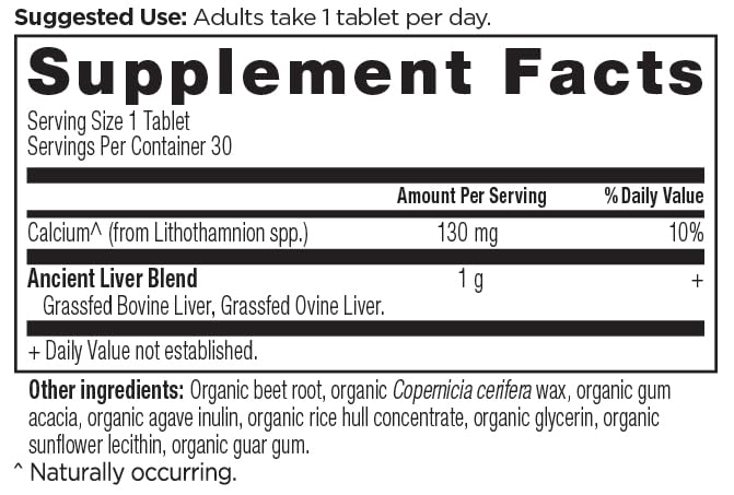 Ancient Nutrition Multi Organ Blend 82g side view with ingredients list