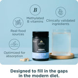Ancient Nutrition Multivitamins for Men back view with ingredient list