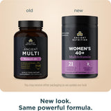 Ancient Nutrition Multivitamins for Women 40+ capsules in hand