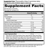 Ancient Nutrition Organic SuperGreens Gummies bottle side view