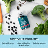Ancient Nutrition Organic SuperGreens Gummies nutrition facts label