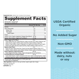 Ancient Nutrition Organic SuperGreens + Organic Collagen nutritional information