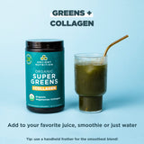 Ancient Nutrition Organic SuperGreens + Organic Collagen tub side view