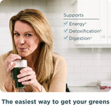 Ancient Nutrition Organic SuperGreens Powder 150g on kitchen counter