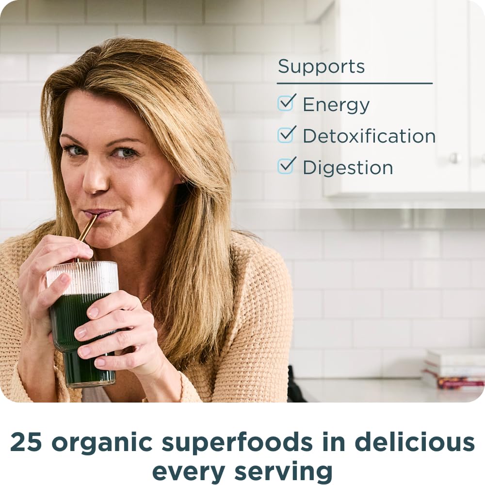 Ancient Nutrition Organic SuperGreens Powder 272g side view