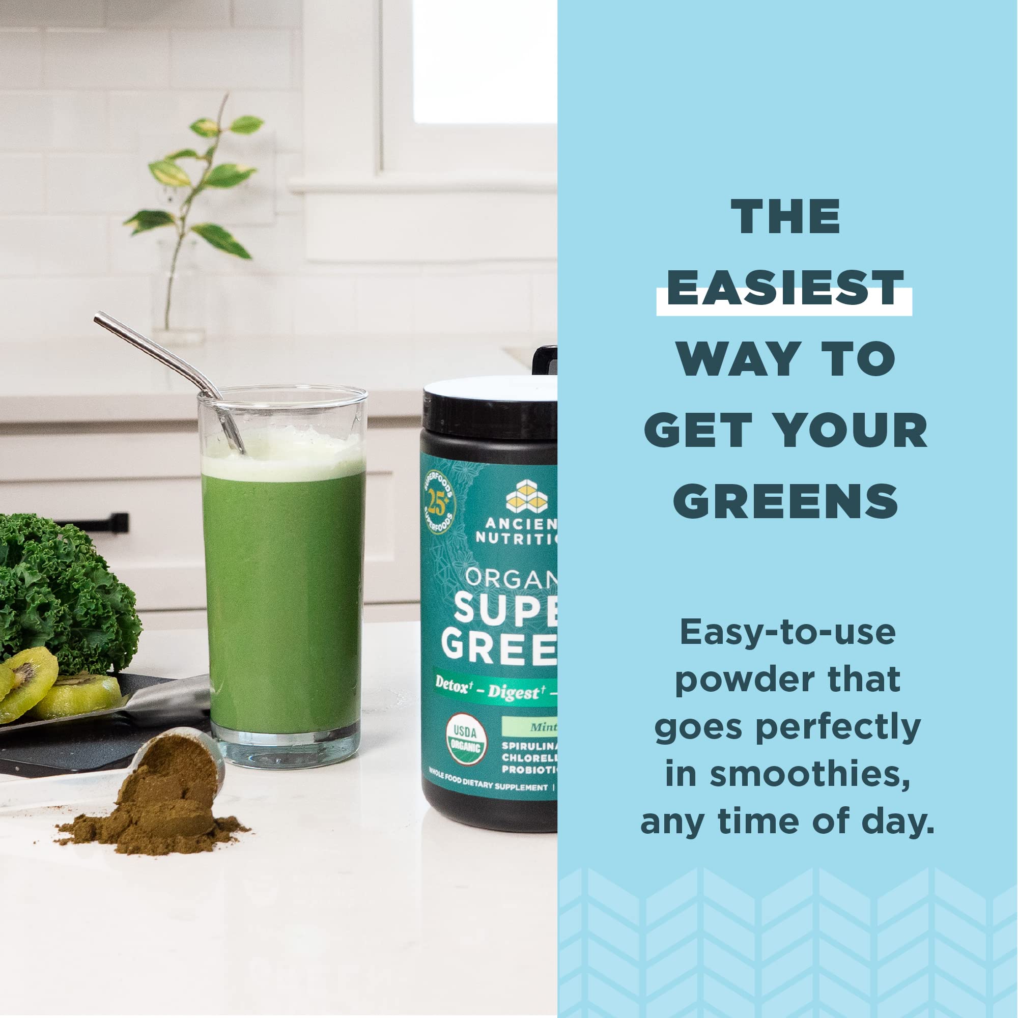 Ancient Nutrition Organic SuperGreens Powder ingredients list