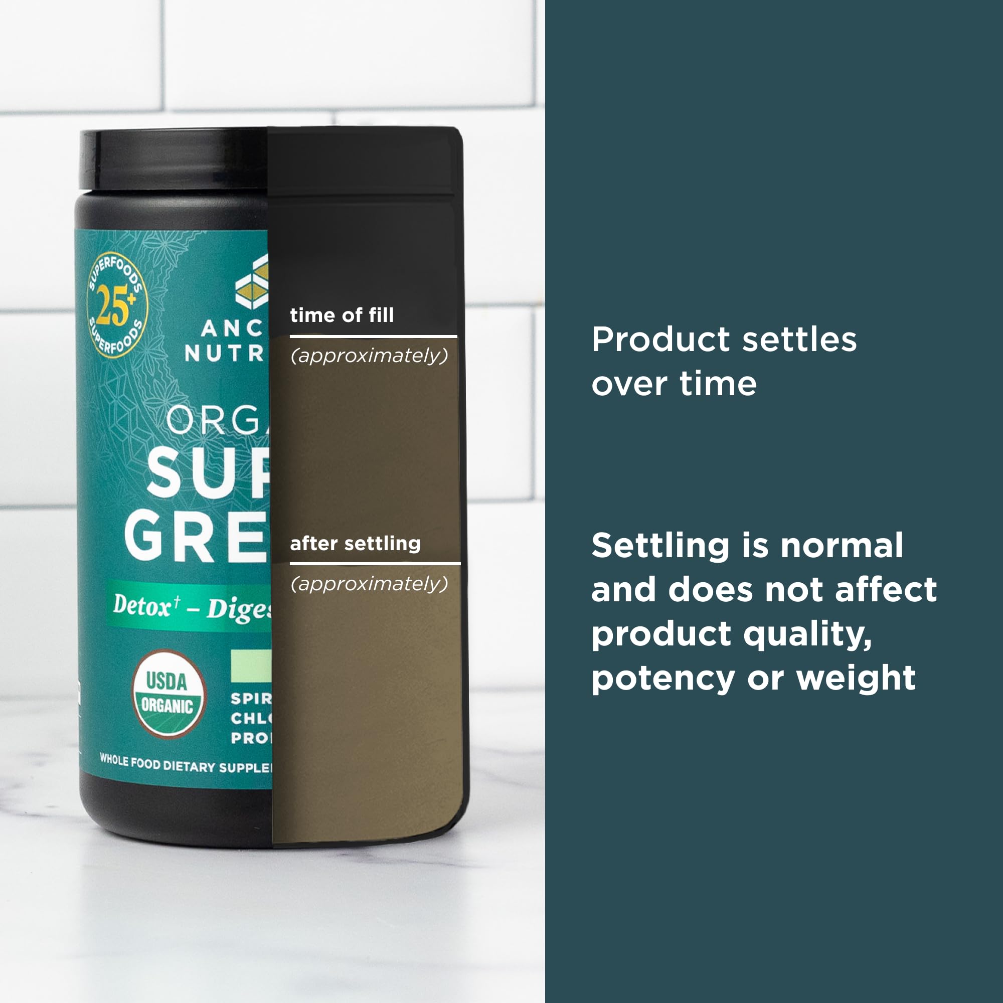 Ancient Nutrition Organic SuperGreens Powder nutritional information