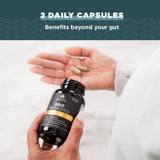 Ancient Nutrition SBO Gut Restore Probiotics capsules in hand