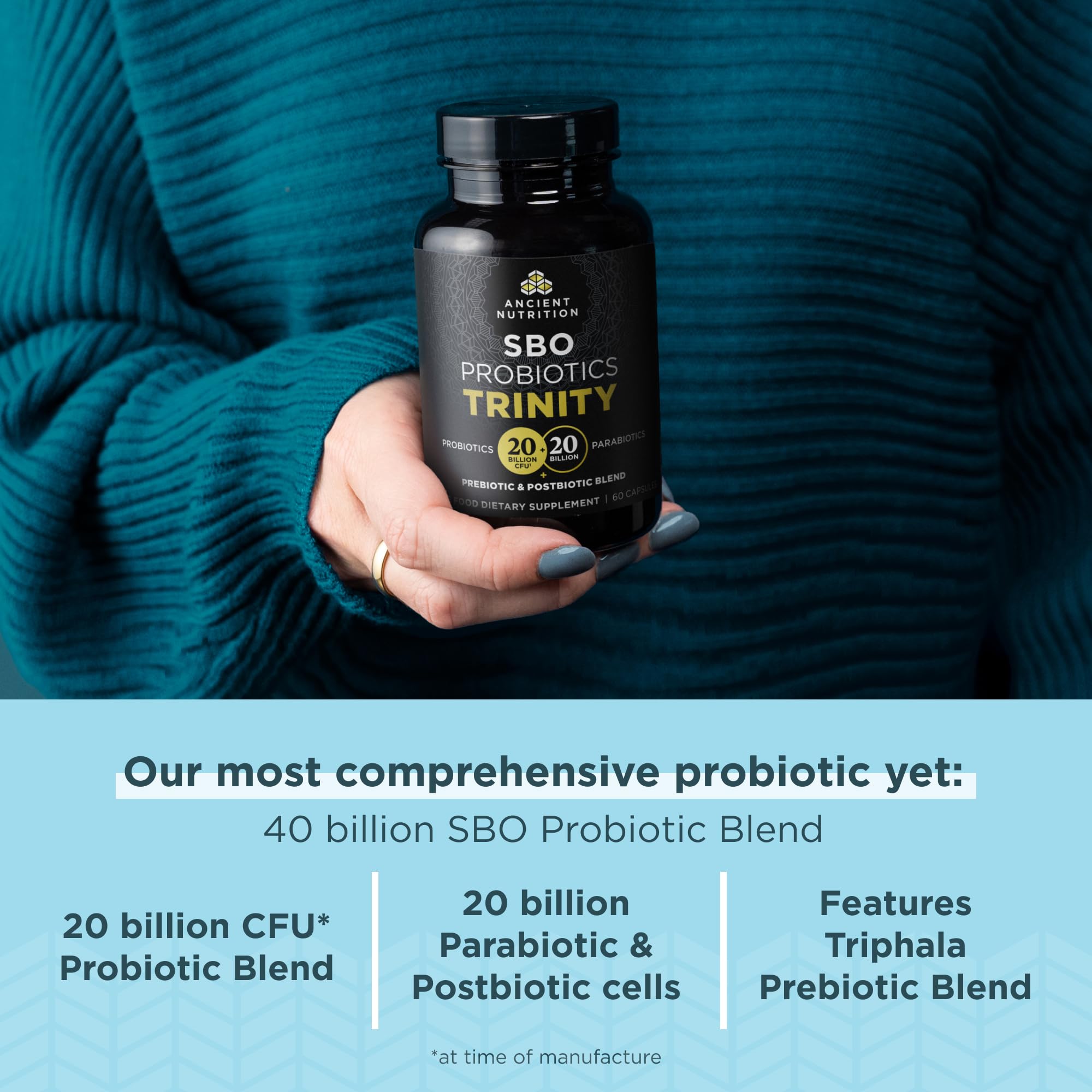 Ancient Nutrition SBO Probiotic Trinity ingredients list