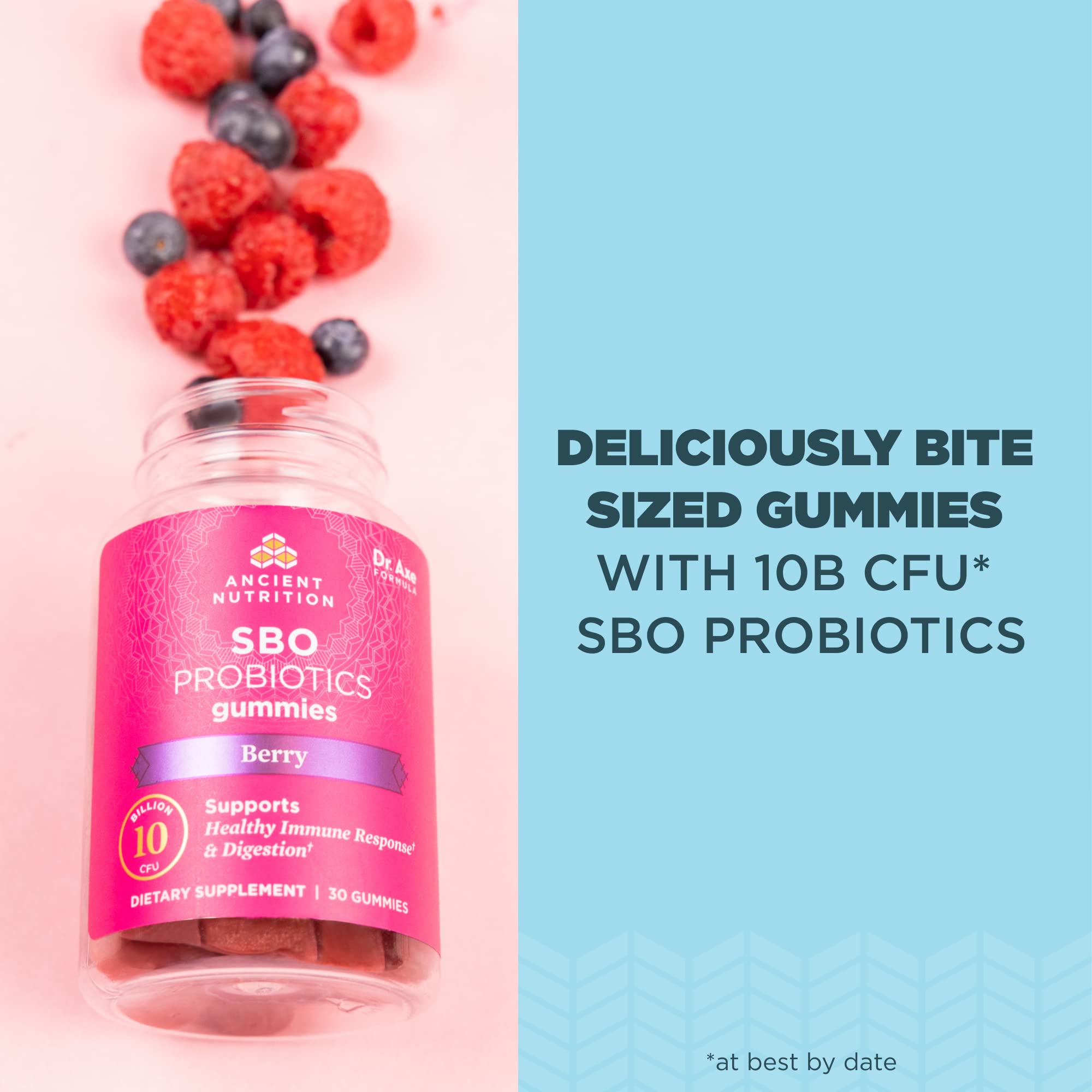 Ancient Nutrition SBO Probiotics Gummies Berry flavour nutritional information