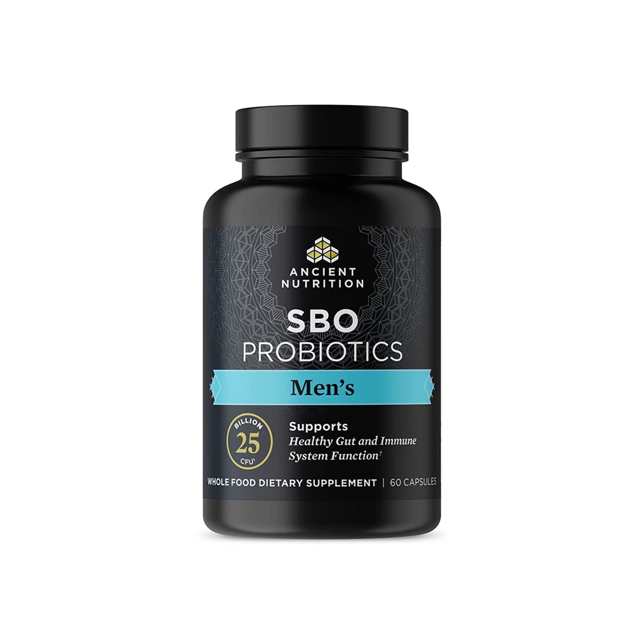 Ancient Nutrition SBO Probiotics Men's 60 Count Capsules front view