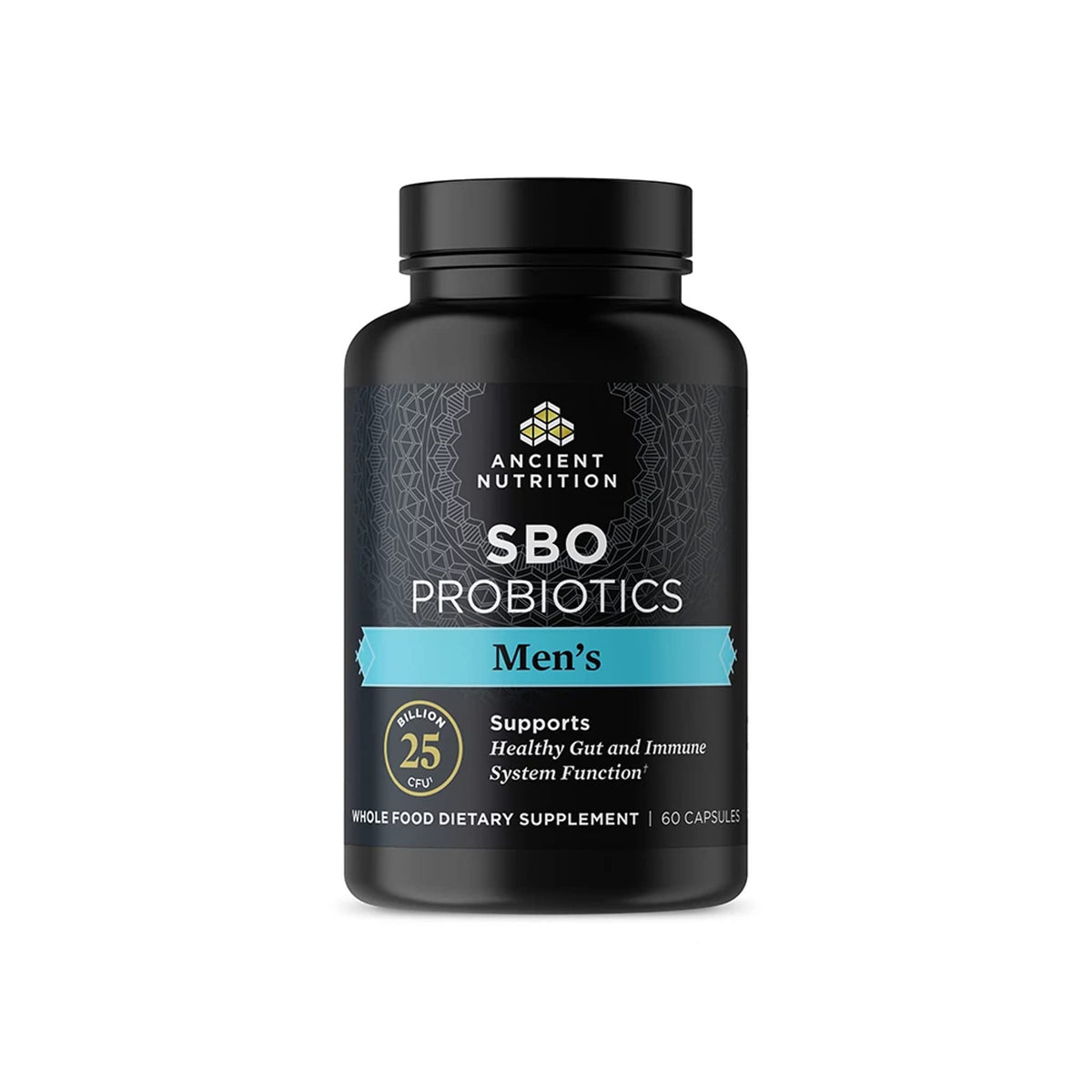 Ancient Nutrition SBO Probiotics Men's 60 Count Capsules front view