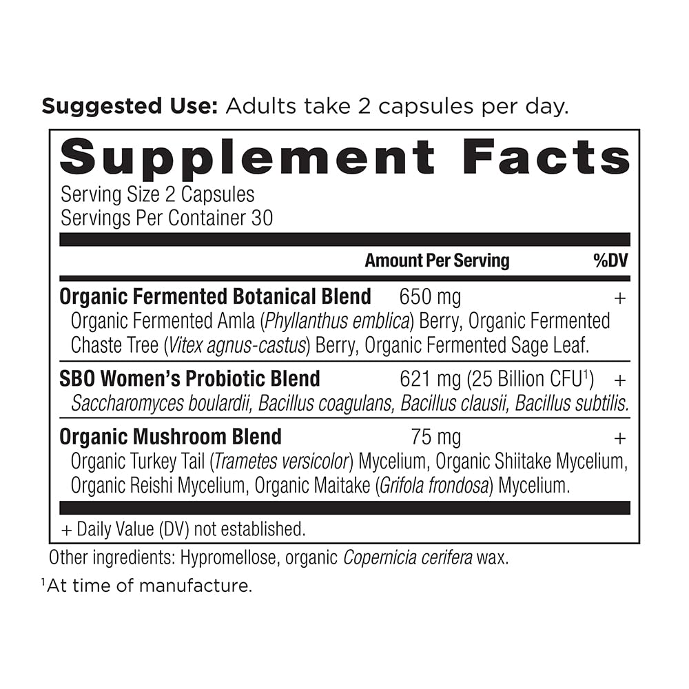 Ancient Nutrition SBO Probiotics Women's bottle side view