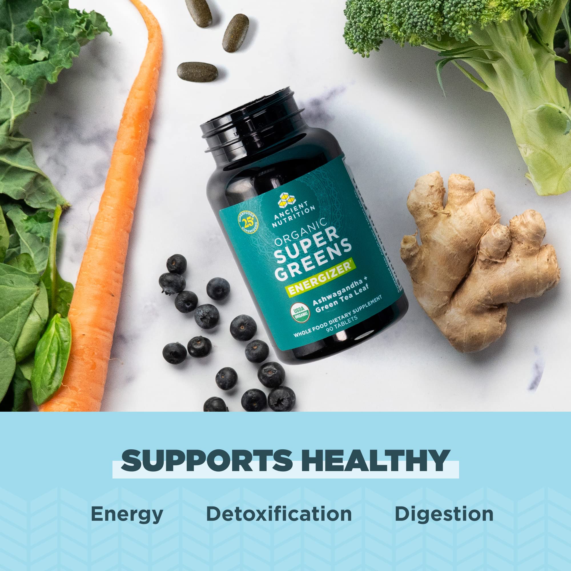 Ancient Nutrition Superfood Blend Capsules ingredients list
