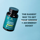 Ancient Nutrition Superfood Blend Capsules on a wooden table