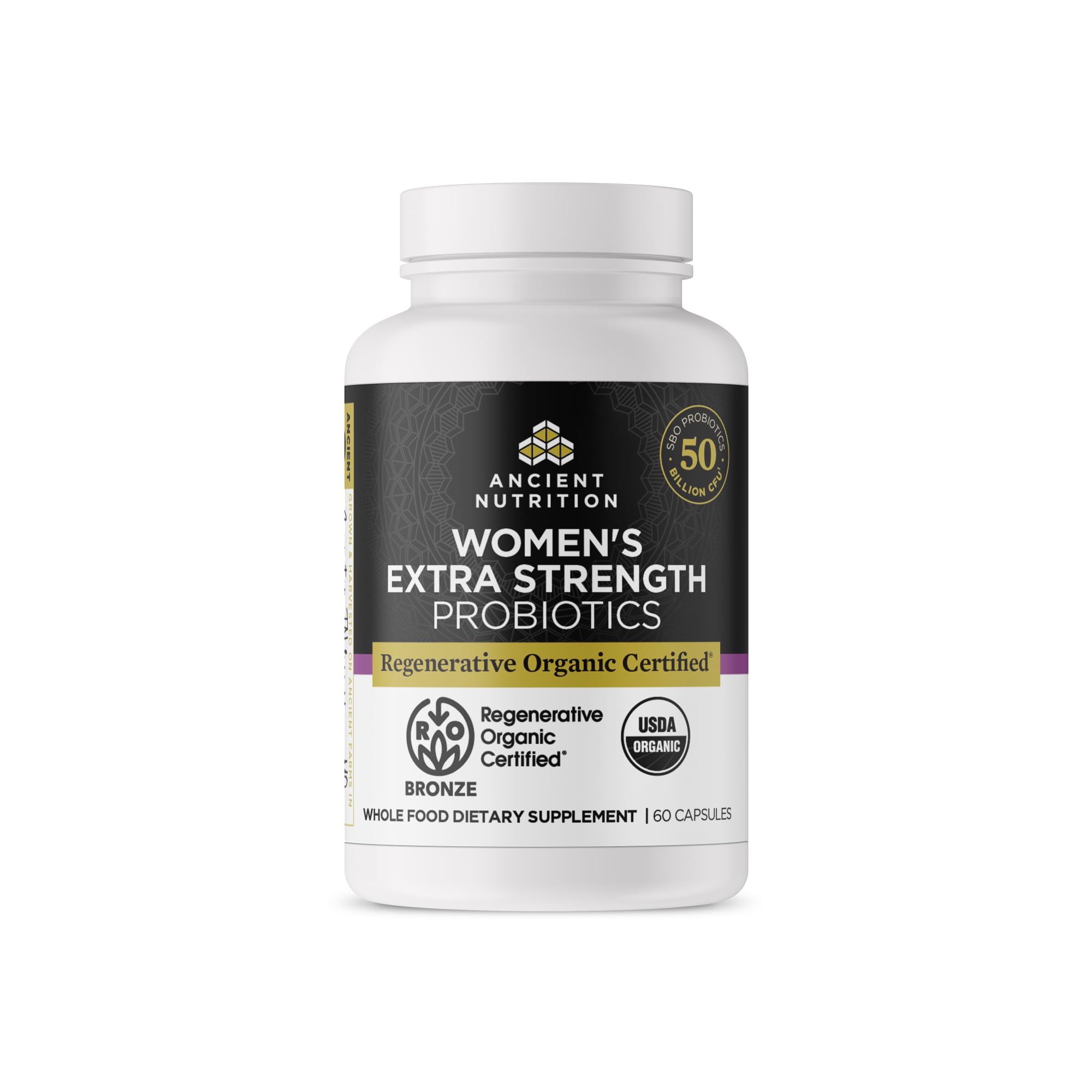 Ancient Nutrition Women’s Extra Strength Probiotics 50 Billion CFUs front view