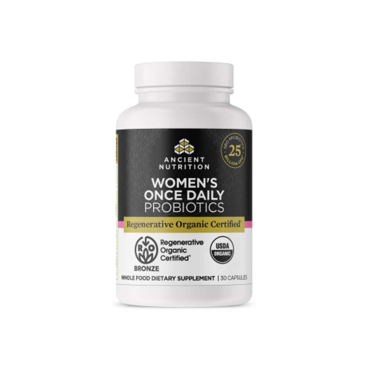 Ancient Nutrition Women's Once Daily Probiotics bottle front view