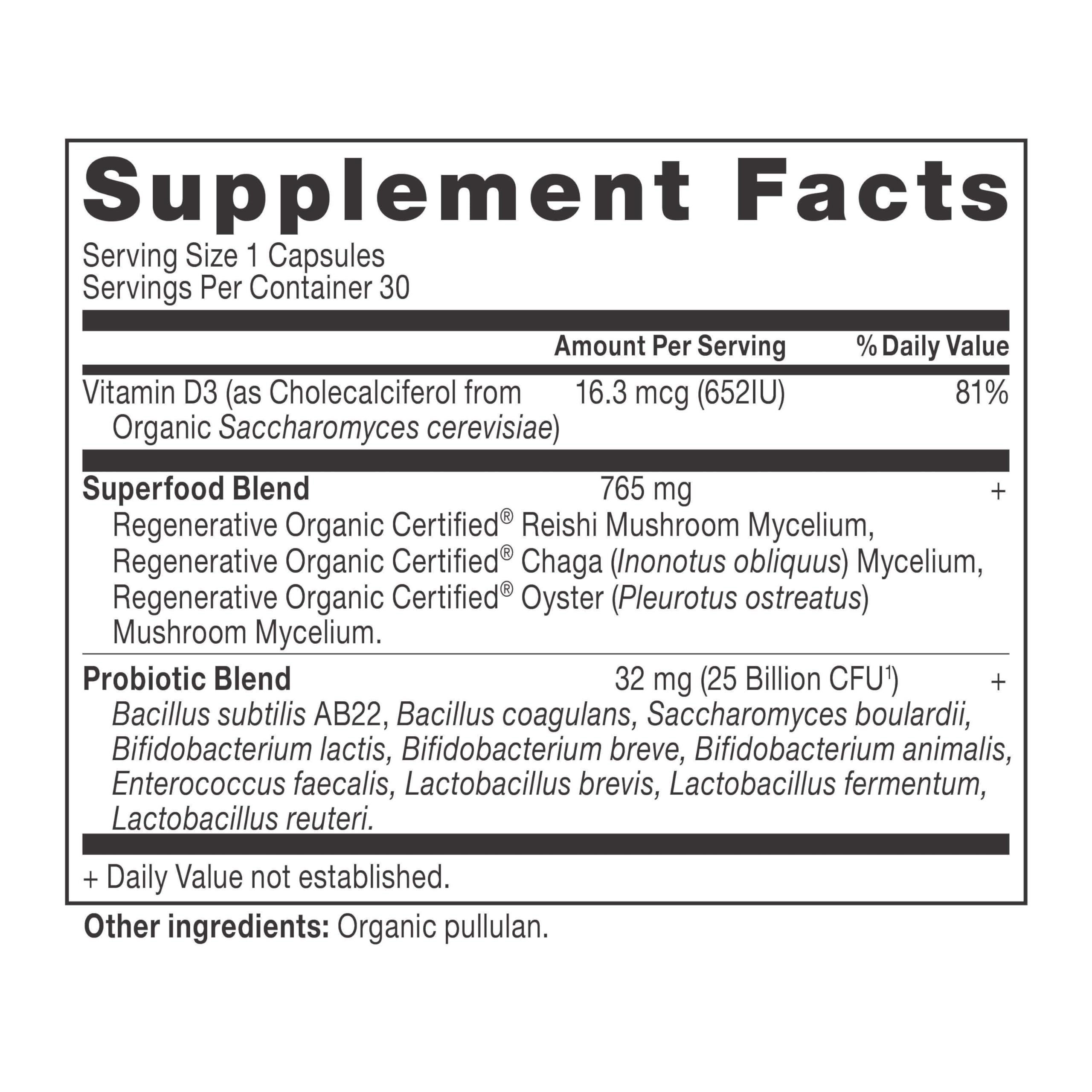 Ancient Nutrition Women's Once Daily Probiotics capsule close-up