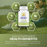 AND GIVE US TODAY OUR DAILY ADK Vitamin Supplement bottle back view