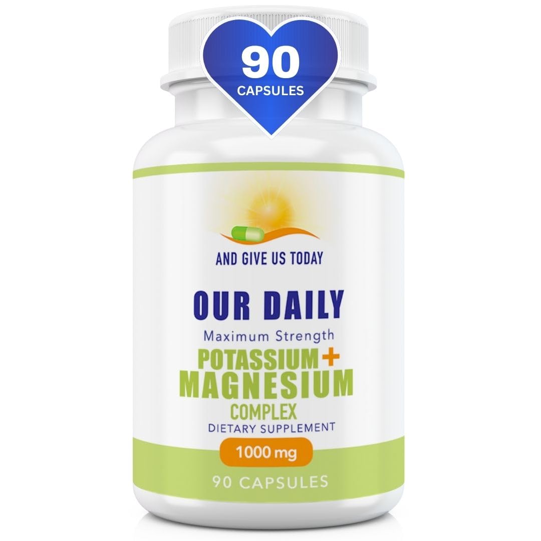 AND GIVE US TODAY OUR DAILY Magnesium & Potassium Capsules front view