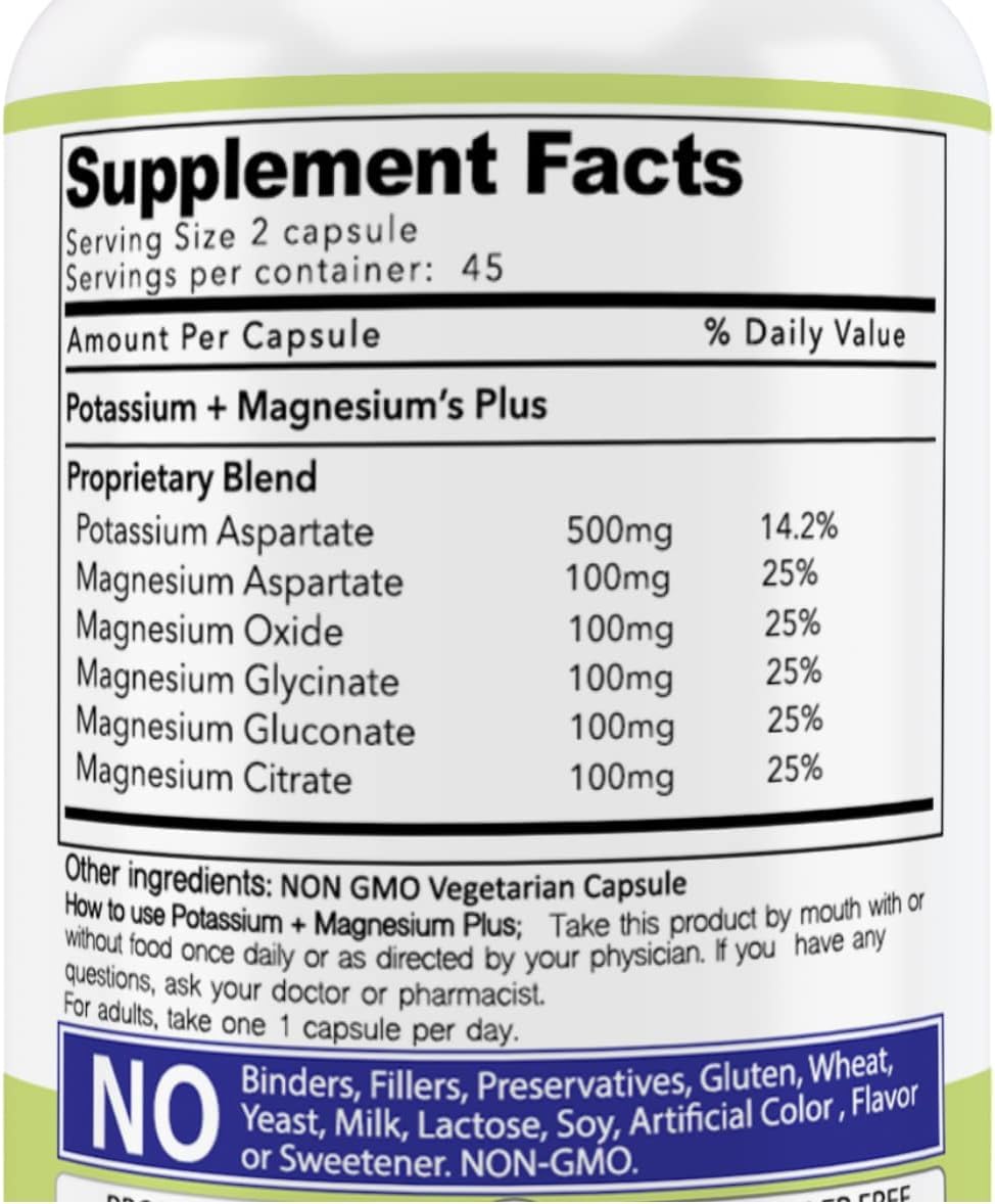 AND GIVE US TODAY OUR DAILY Magnesium & Potassium Capsules with measuring spoon