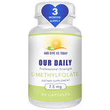 AND GIVE US TODAY OUR DAILY Methylfolate capsule front view