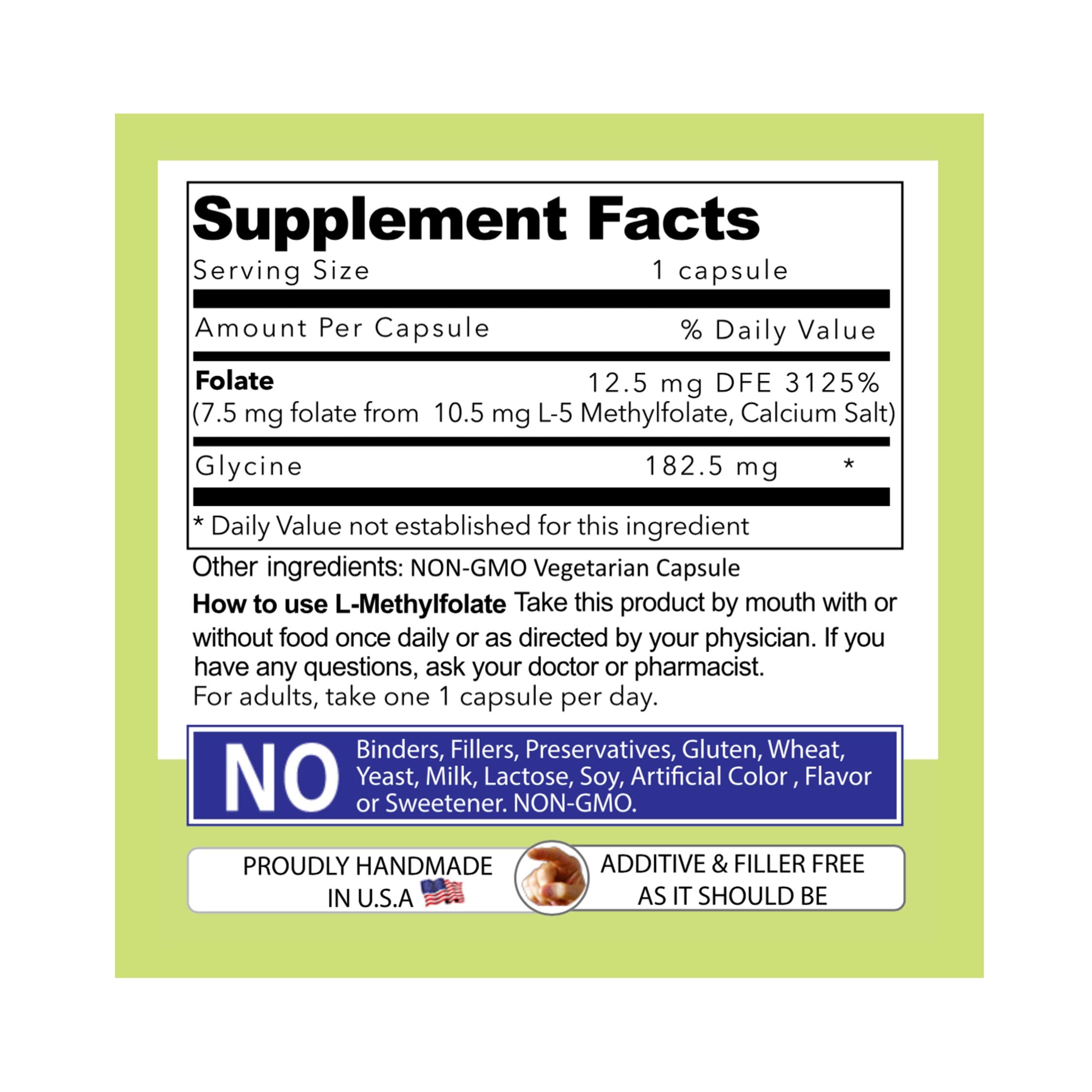 AND GIVE US TODAY OUR DAILY Methylfolate capsule on a table