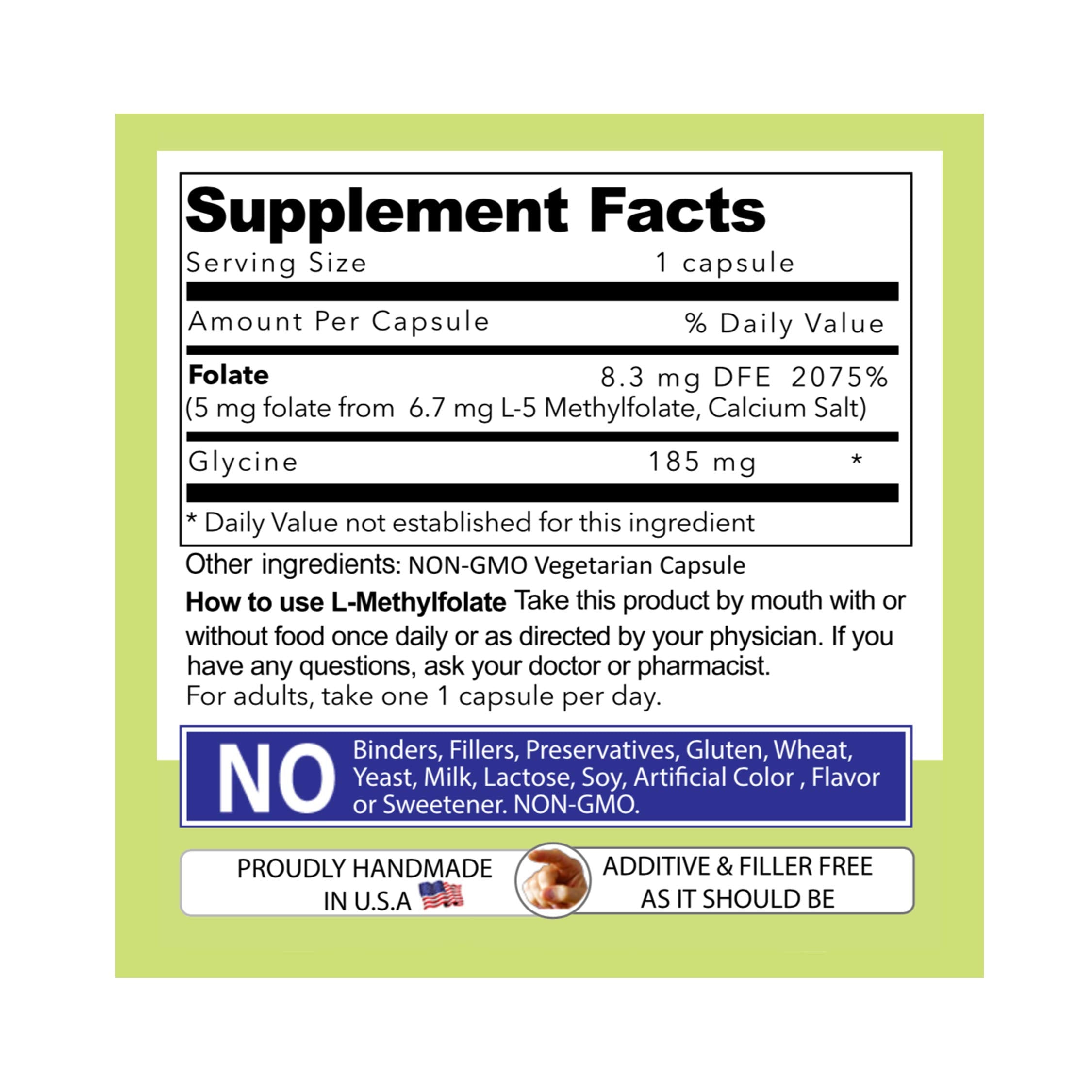AND GIVE US TODAY OUR DAILY Methylfolate Capsules on a table