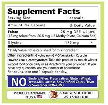 AND GIVE US TODAY OUR DAILY Methylfolate ingredients list