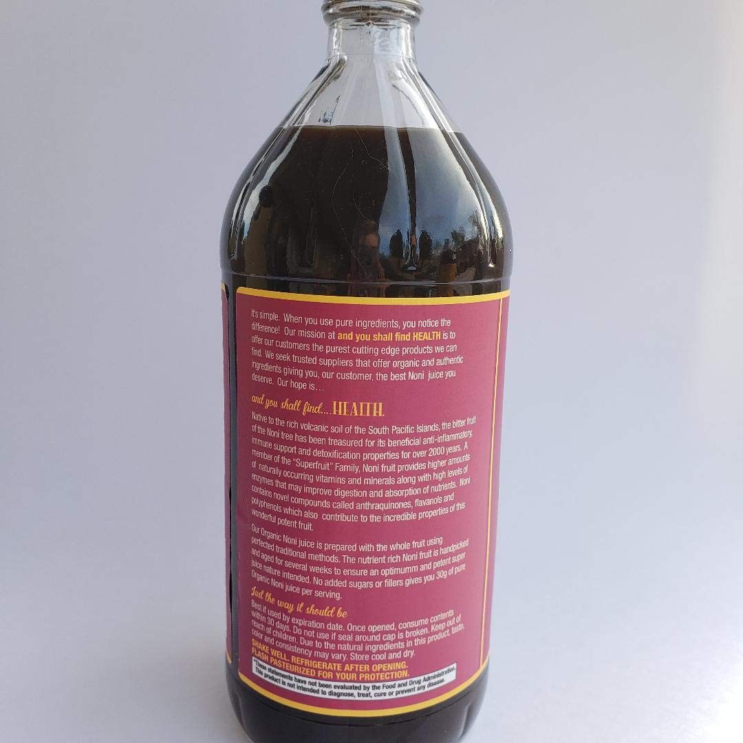 AND YOU SHALL FIND HEALTH Organic Noni Juice 1592g packaging details
