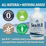 Anderson Sea MD Trace Minerals 789g in a glass of water