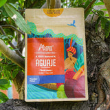 ANDES Aguaje Powder 150g lifestyle shot with juice