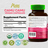 ANDES Camu Camu Vitamin C 500mg capsules bottle side view